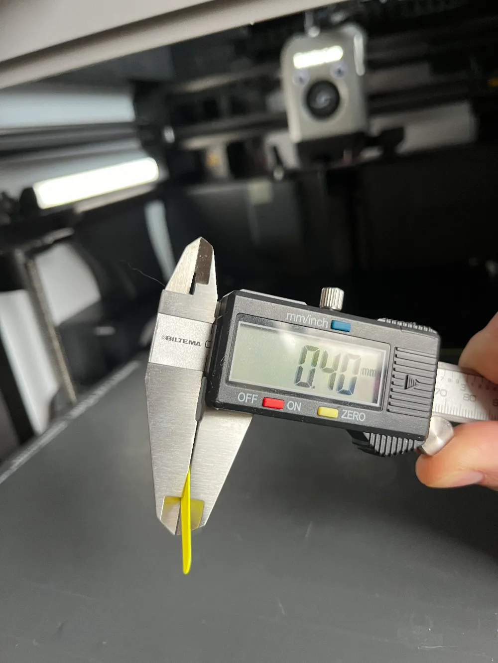 Bed Tramming feeler gauge (0.4 mm for nondestructive leveling) Bambu