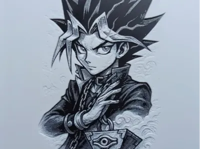 Yugi Yu Gi Oh (Hueforge)