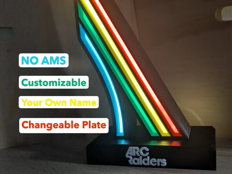 ARC RAIDERS Lightbox No AMS + Custom Name