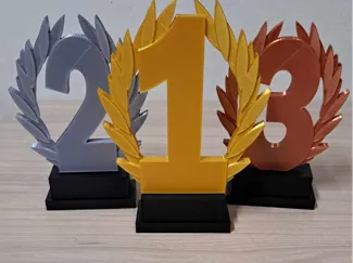 Trophy awards first second third place