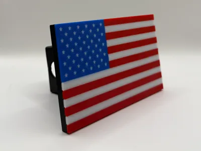 USA Flag trailer hitch cover 