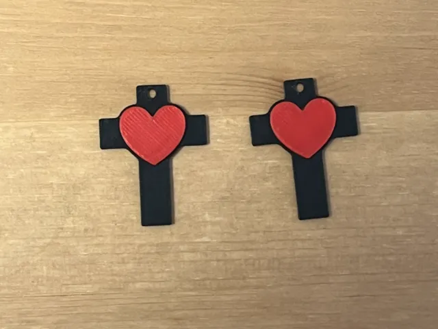 cross heart earrings