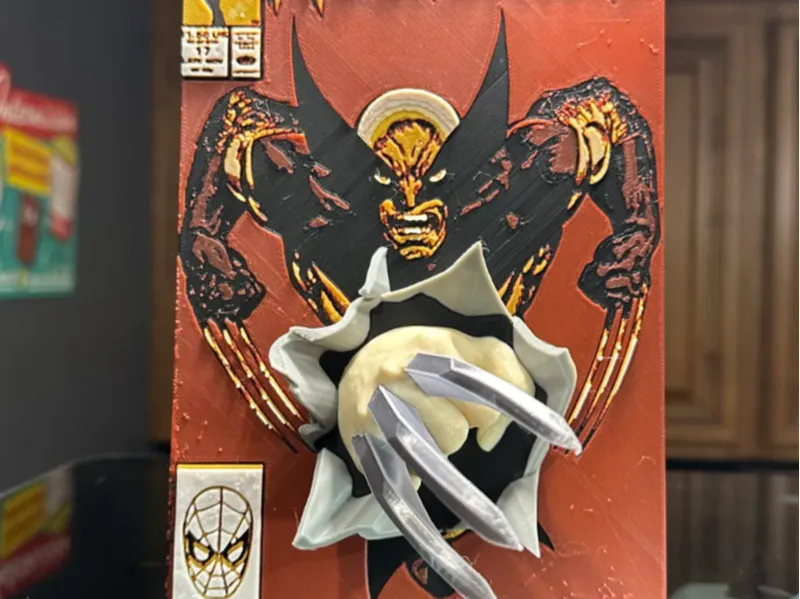 Wolverine Comic Pop Out Art