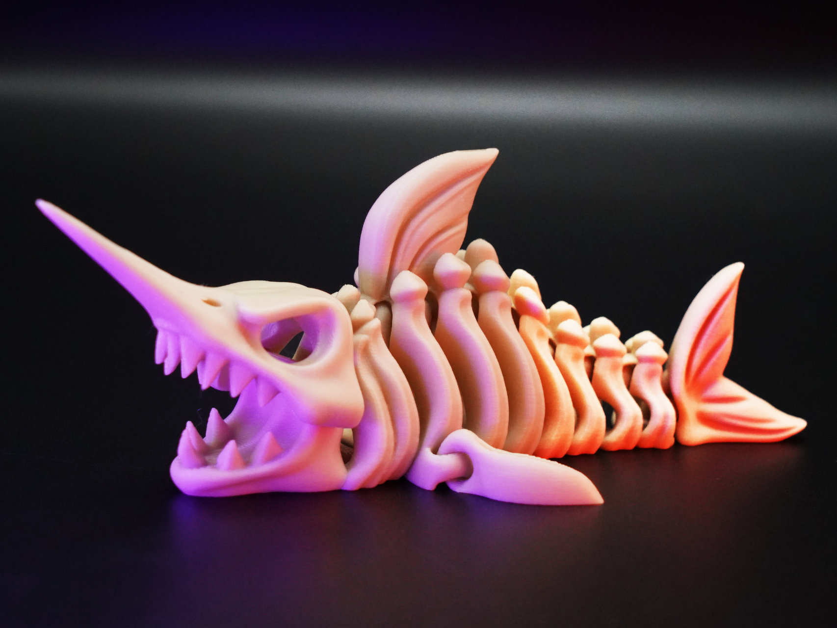 Articulated Skeletal Swordfish –Long & Short Sword - 1
