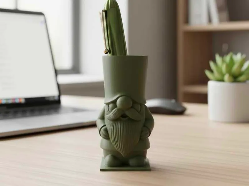 Gnome pen holder