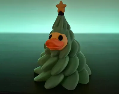 Christmas tree costumed rubber Duck
