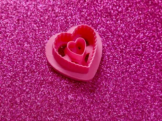 Textured Double Heart Polymer Clay Cutter