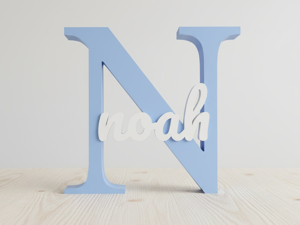 Lettera con Nome inciso nella base, parametrico