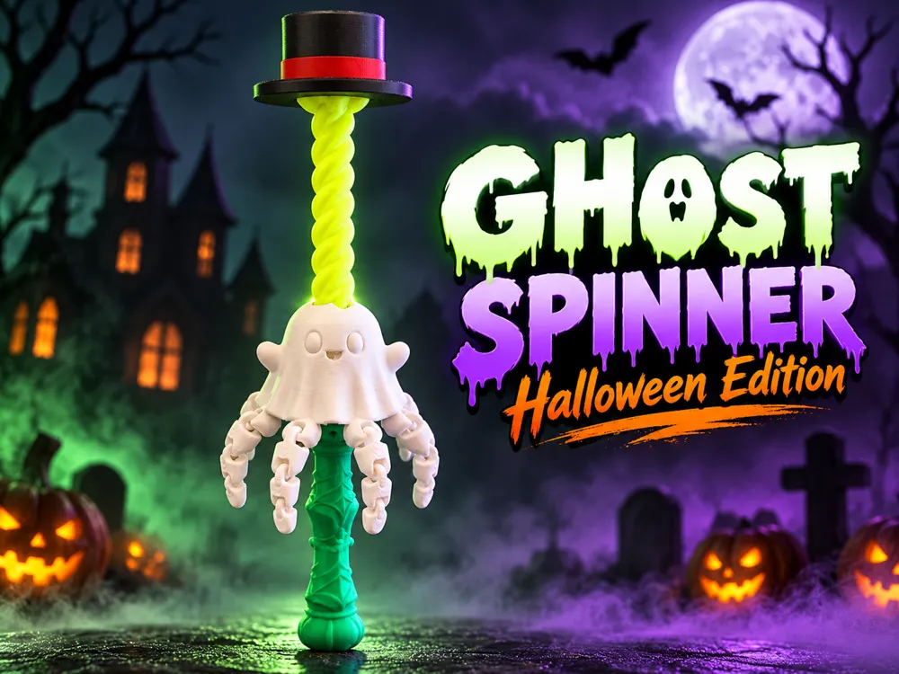 Ghost Spinner – Halloween Edition - Free 3D Print Model - MakerWorld