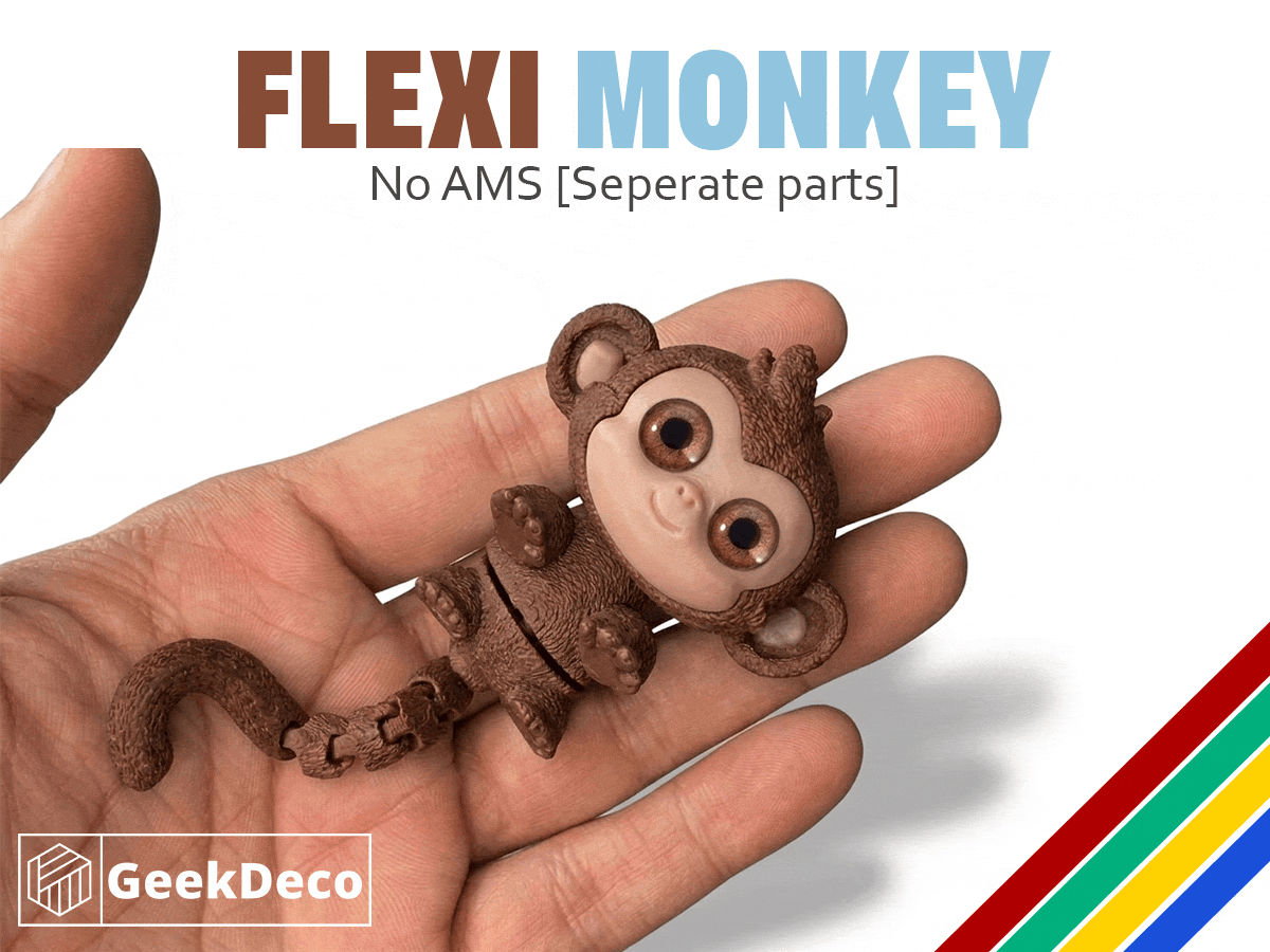 Articulated Cute Monkey  [No AMS ]  Separate Parts