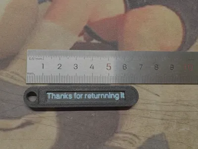 Phone number keychain