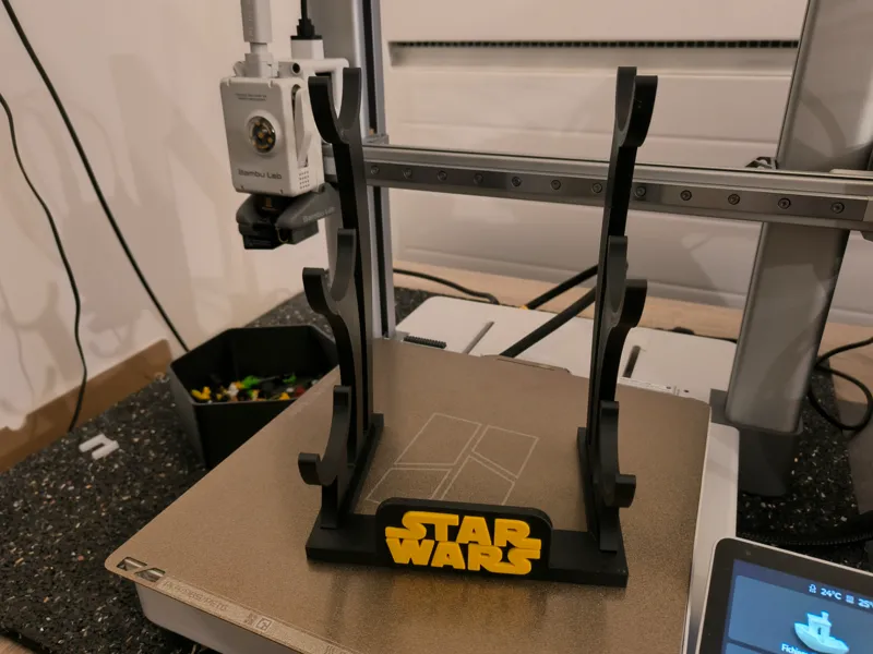 Support sabre laser