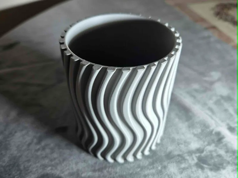 Wavy & Perforated Desk Organizer / Brush Holder