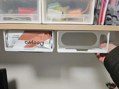 Wall-Mountable Wipes and Tissue Box with Openwork Design for Efficient Filament Use