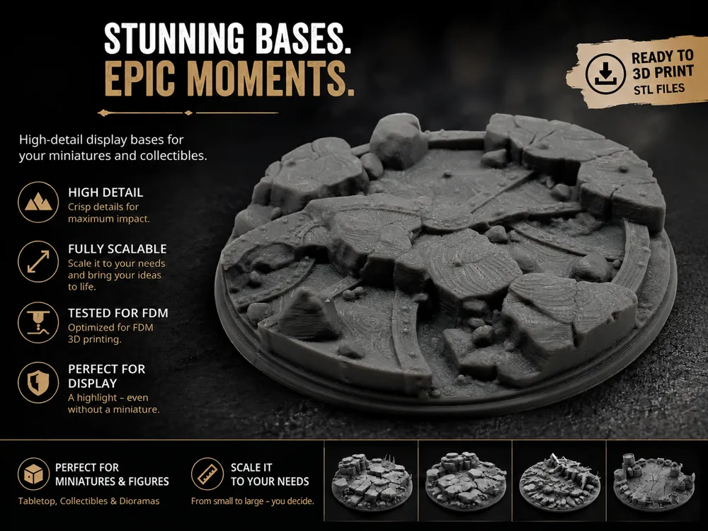 Escenografía en miniatura: Base|Terrain|Diorama - Rusted Relics. Referencia del modelo original.