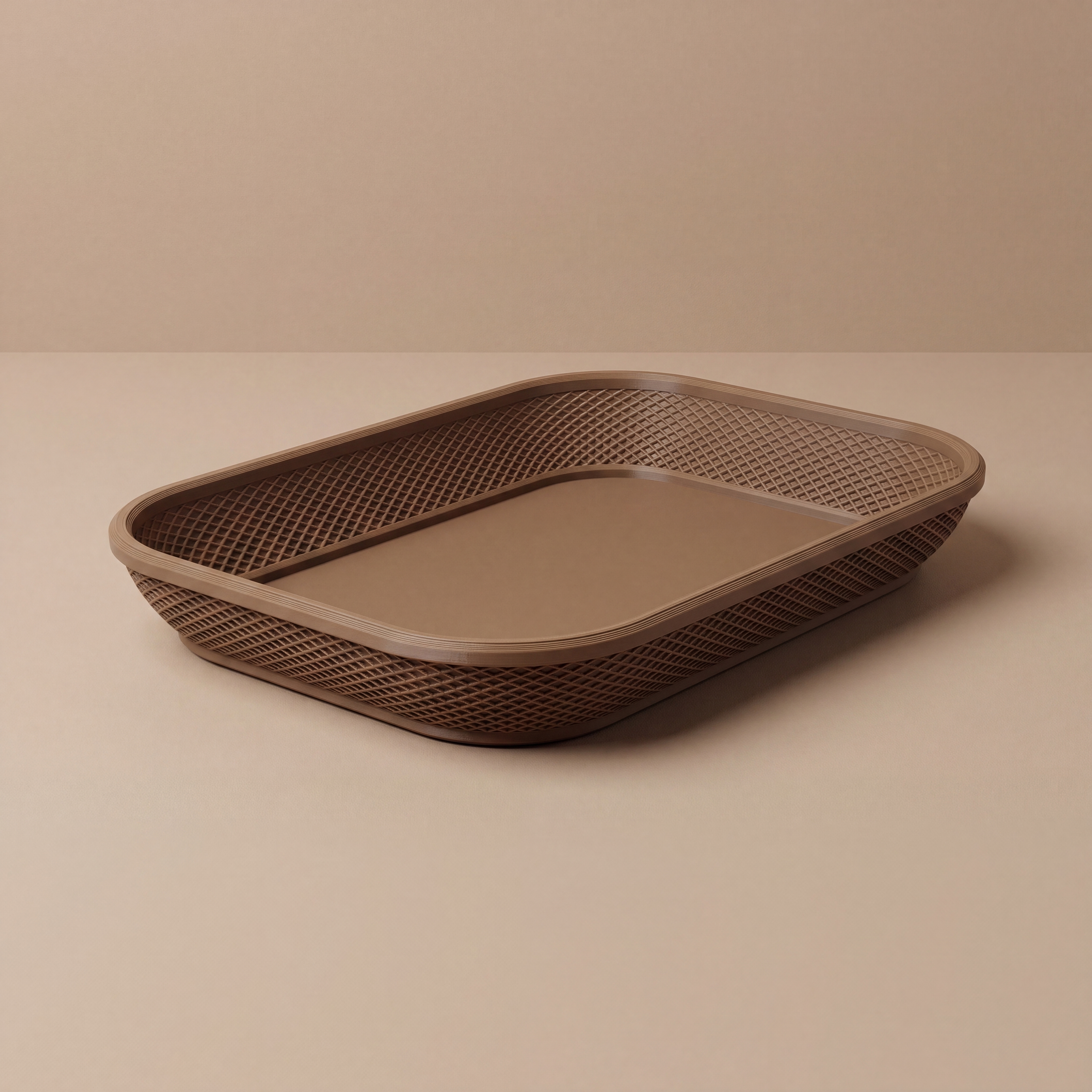 Elegant Diamond Textured Catchall Tray - 1