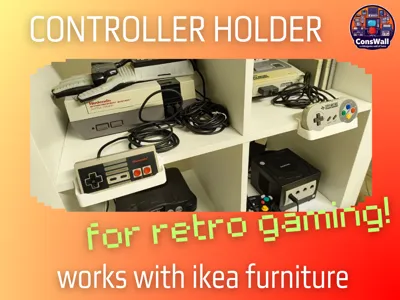 Controller holder for retro console
