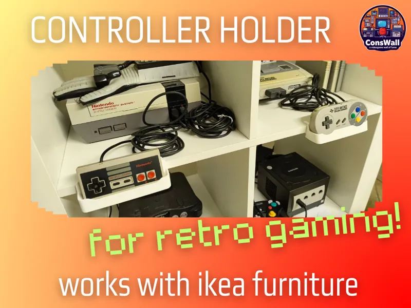 Controller holder for retro console