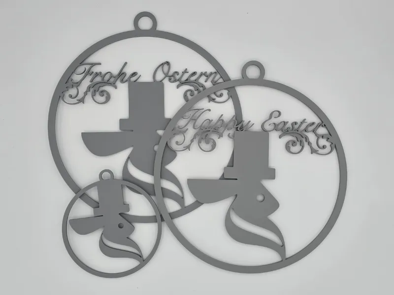 Ornaments / Loop Set - Frohe Ostern & Happy Easter