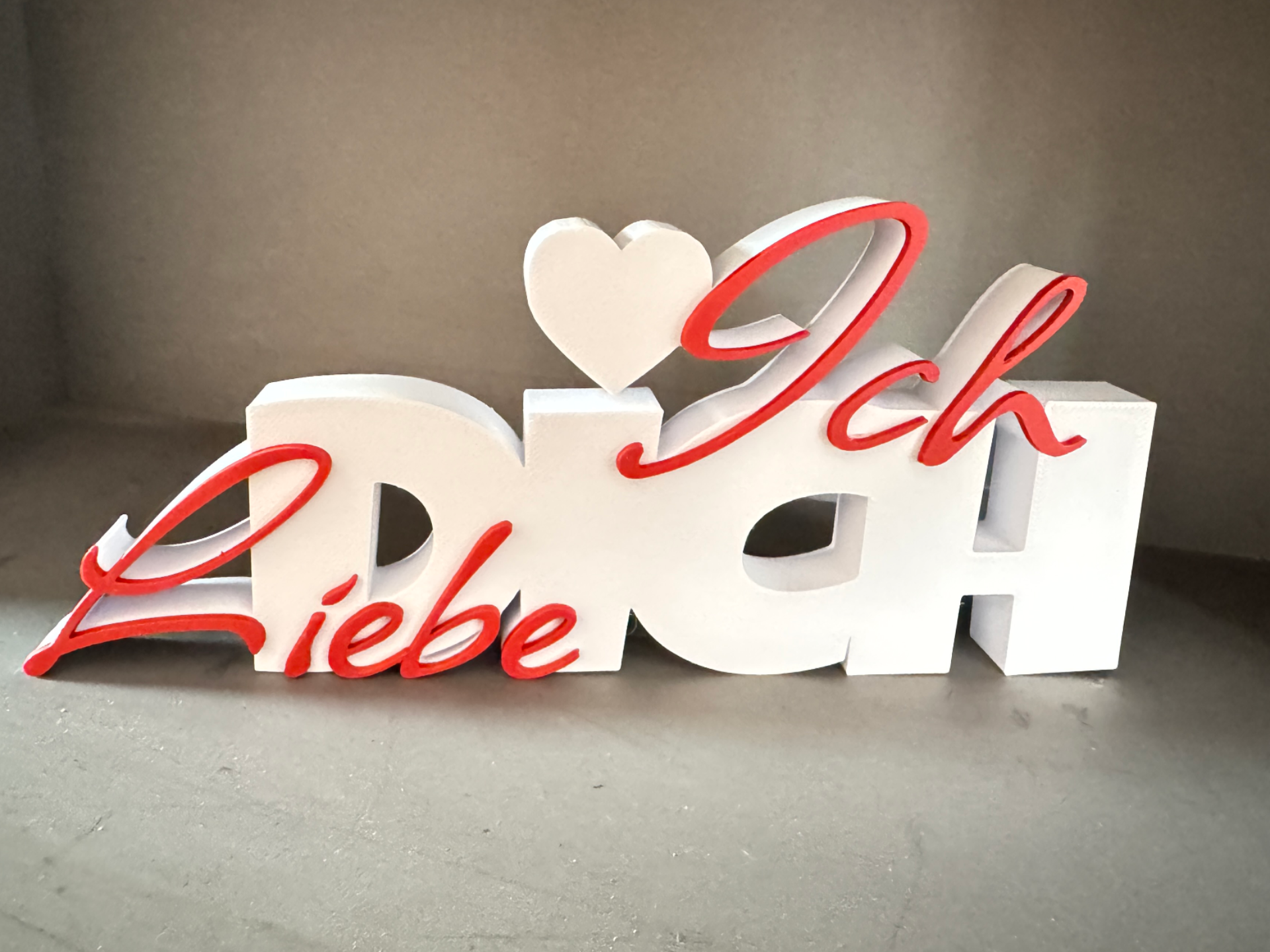 Ich Liebe Dich Schriftzug