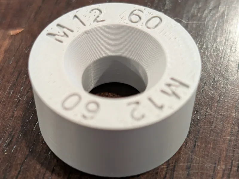 Brake Rotor Retaining Spacer - M12 - 60 Deg. Taper