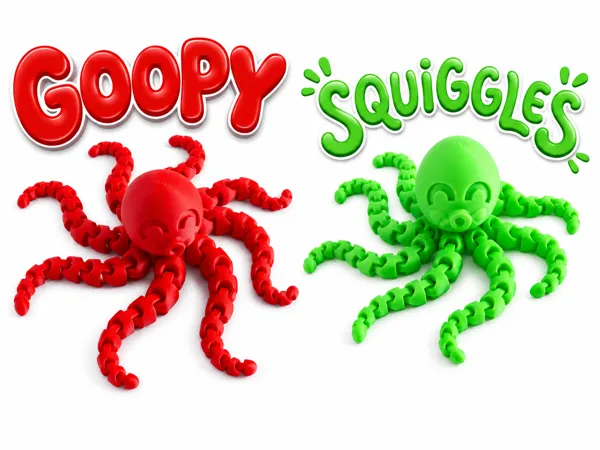 Duo de poulpes flexibles articulés
