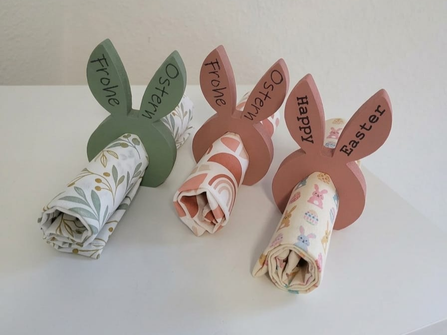 Happy Easter napkin holder german english