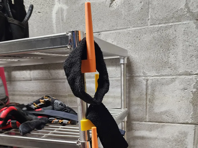 Clip on Coat Storage Hook for Wire Rack Shelving 