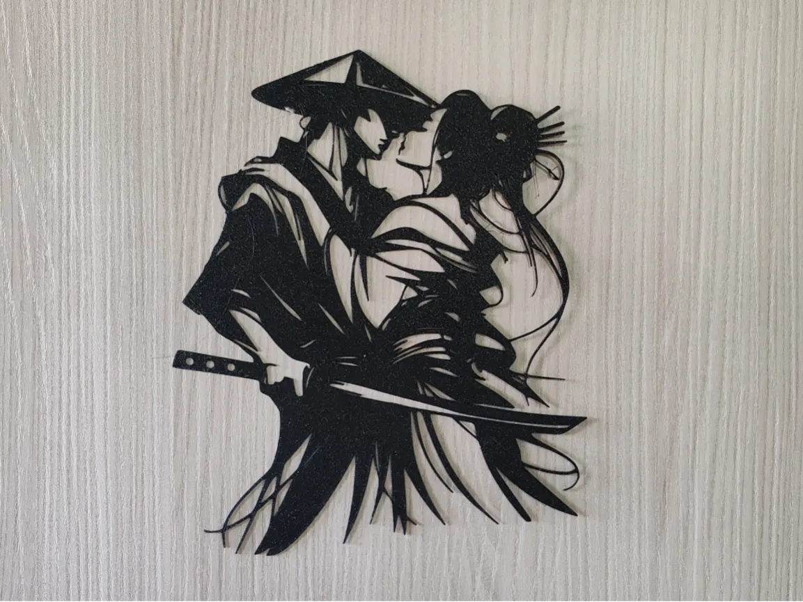 Couple japonais - sculpture decorative