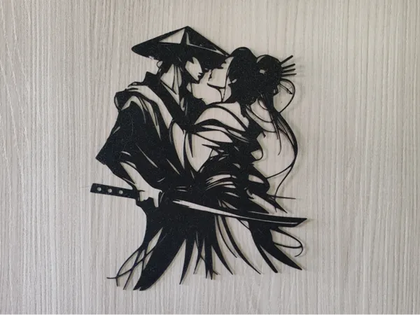 Couple japonais - sculpture decorative