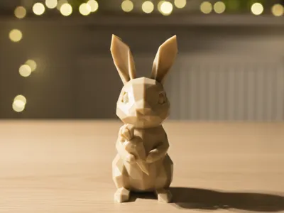 Low-Poly Easter Bunny Decor