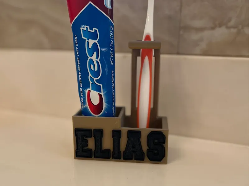 Full name toothbrush holder