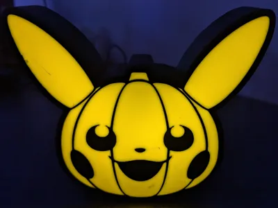 Pikachu Lightbox pumpkin