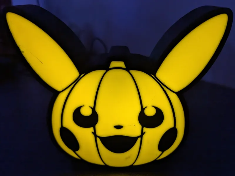 Pikachu Lightbox pumpkin