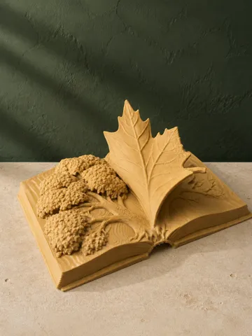Figura decorativa: Last Page of Summer – Autumn Book Sculpture — vista de referencia 2