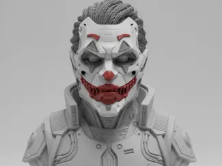 Cyberpunk Joker Bust