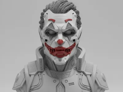 Cyberpunk Joker Bust