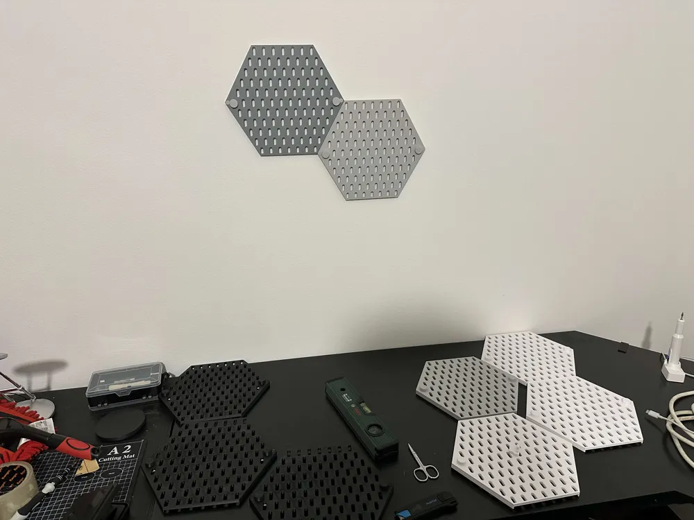 Wall Mount for hexagonal skadis - Free 3D Print Model - MakerWorld