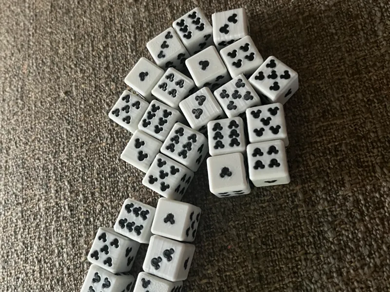 Mickey ears dice