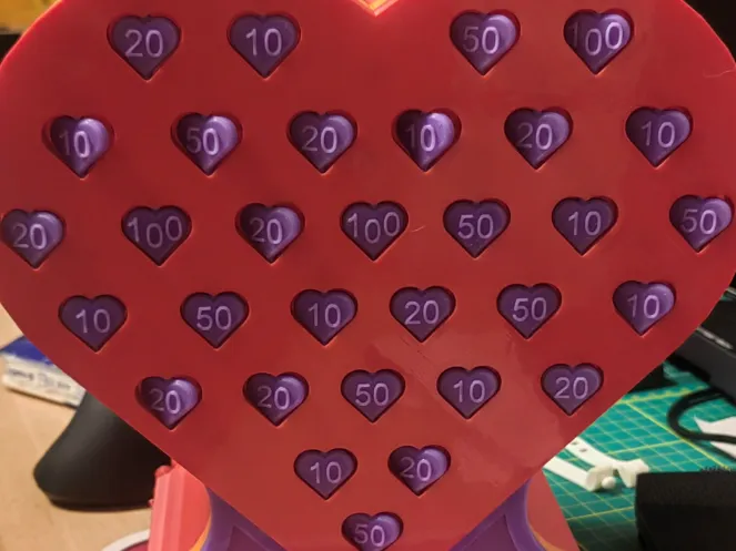 Heart shaped Money Bank with Goal