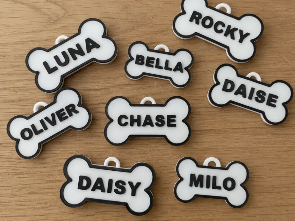 Miniatura 2 do modelo 3D Customizable Dog Bone Name Tag