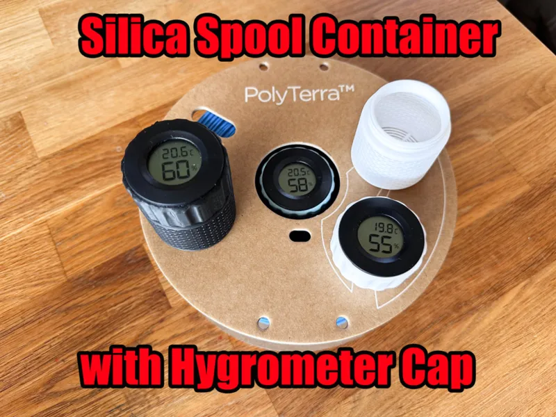 Silica Gel Spool Container + Hygrometer Cap