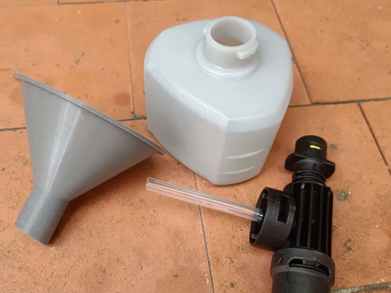 Funnel with Vent Tube for Detergent Tank