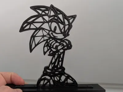 Sonic Line Art Display