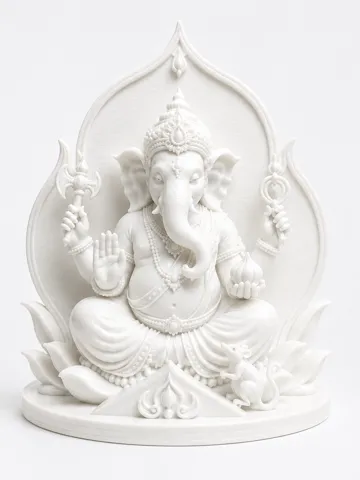 Letrero o emblema decorativo: Shri Ganesha – Modern Sacred Serenity — vista de referencia 2