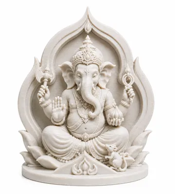 Letrero o emblema decorativo: Shri Ganesha – Modern Sacred Serenity — vista de referencia 3