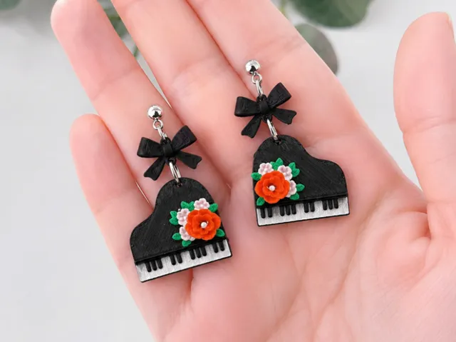 Floral Piano Earrings