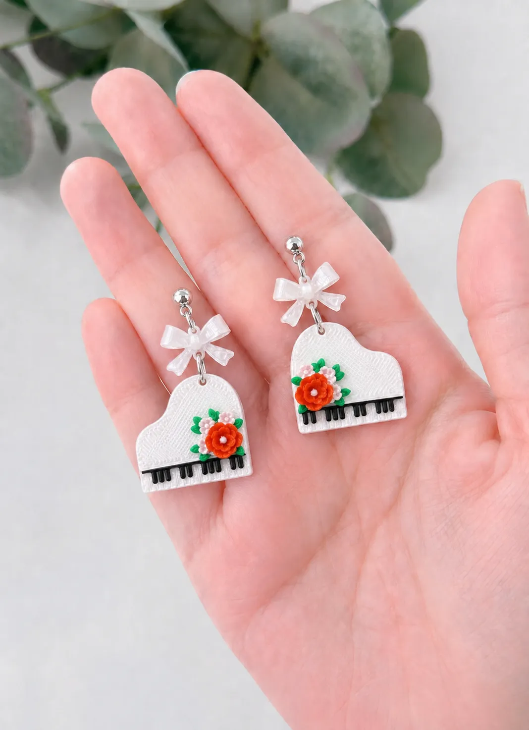 Floral Piano Earrings view 4