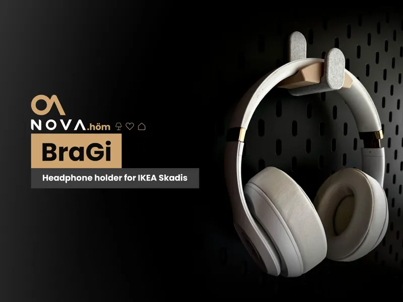Modular IKEA Skadis Headphone Hanger Hook Mount