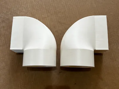 Ventilation Adapter 100 mm to 110 x 55 mm Right